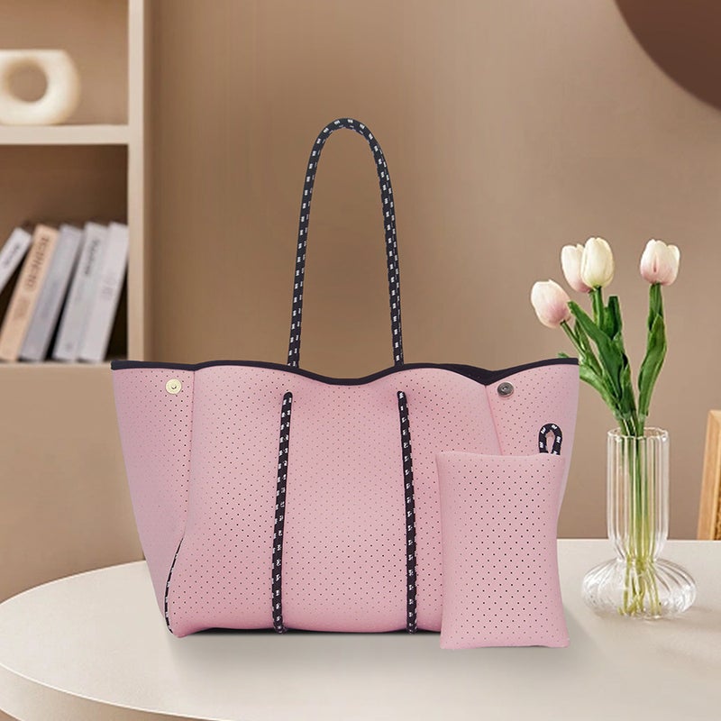 Factory Diving Material Perforated Beach Bag Mother Bag Portable Bucket Bag Large Capacity Beach Swimming Beach Bag - Image 5