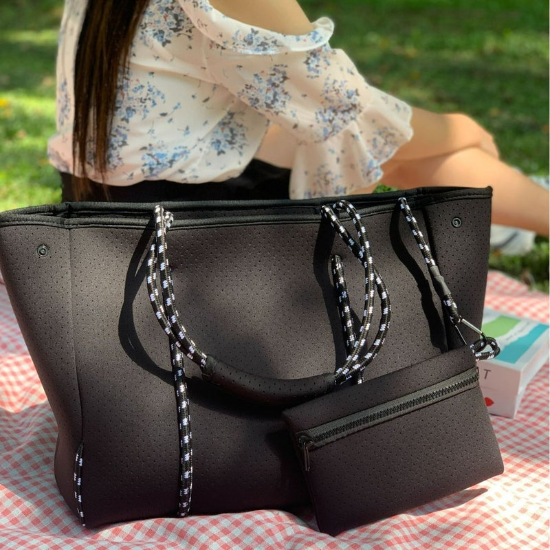 Factory Diving Material Perforated Beach Bag Mother Bag Portable Bucket Bag Large Capacity Beach Swimming Beach Bag - Image 4