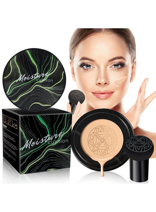 OETUIOW Mushroom Head Air Cushion Cc Cream Bb Cream Face Makeup Foundation For Mature Skin Moisturizing Concealer Brighten Long Lasting Even Skin Tone For All Skin Types Medium Deep - Image 1