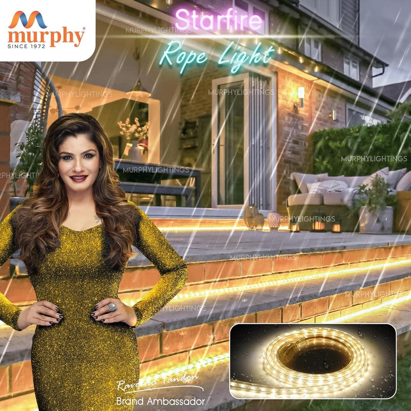 Murphy 2835120 Led High Lumen Waterproof Indoor Outdoor Home DeorativeDiwali LightsRope Pipe LightCove Light 120 LedMtr Warm White50 meters - Image 4