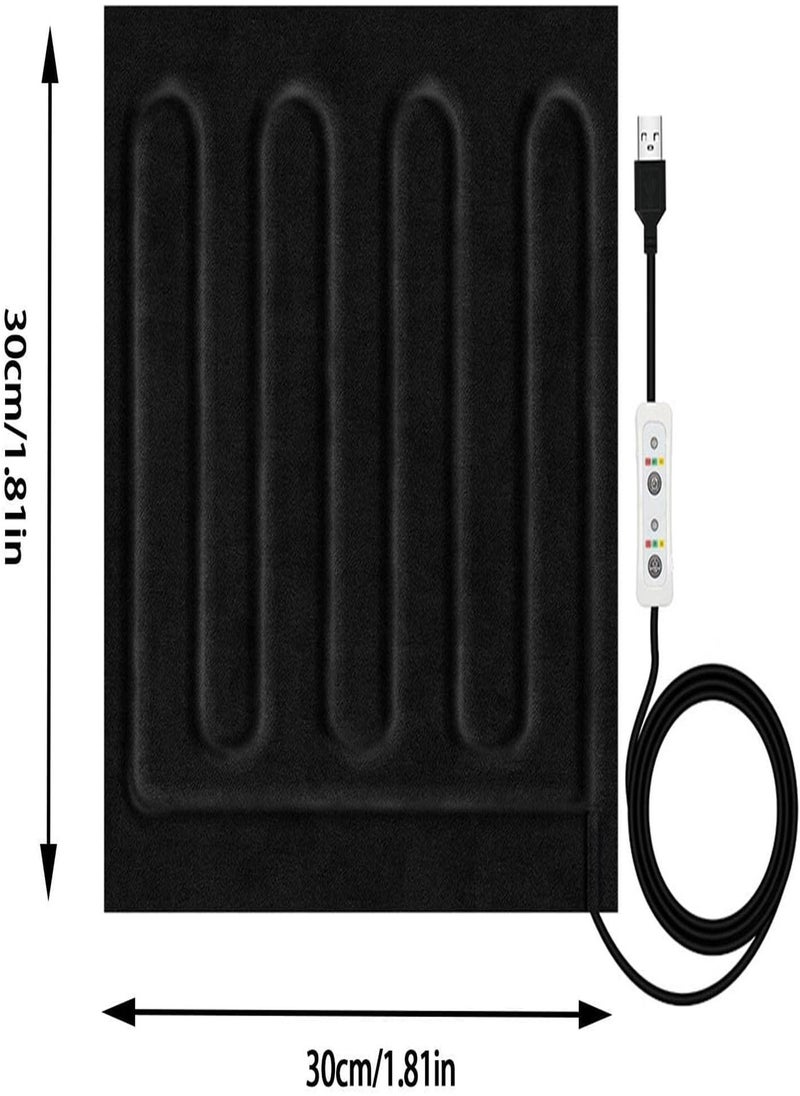 Portable Heating Mat,5V USB Powered Heating Pad For Back | Moist And Dry Hot For Relief Abdomen Cramps Foldable Pad 3 Mode Adjustable Temperature And Timer