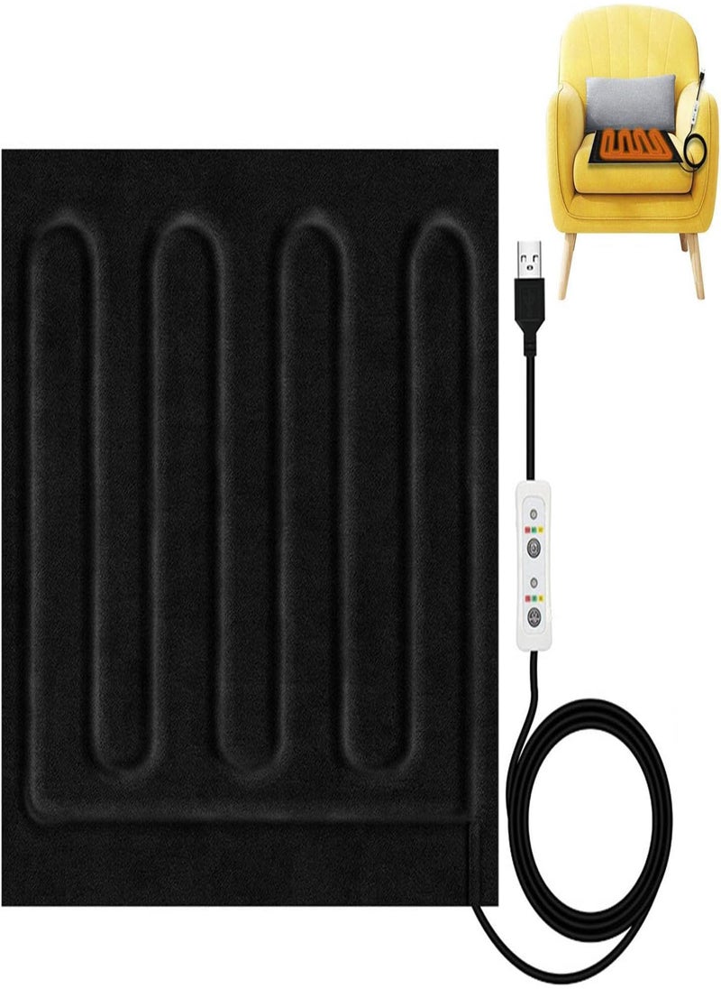 Portable Heating Mat,5V USB Powered Heating Pad For Back | Moist And Dry Hot For Relief Abdomen Cramps Foldable Pad 3 Mode Adjustable Temperature And Timer
