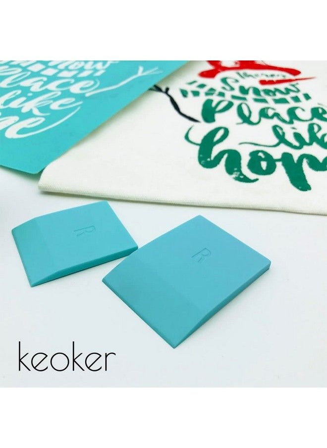 Keoker - Rubber Squeegee For Clay Silk Screen Stencils Polymer Clay Rubber Squeegee Screen Printing Tools For Silk Screen Polymer Clay - Image 1