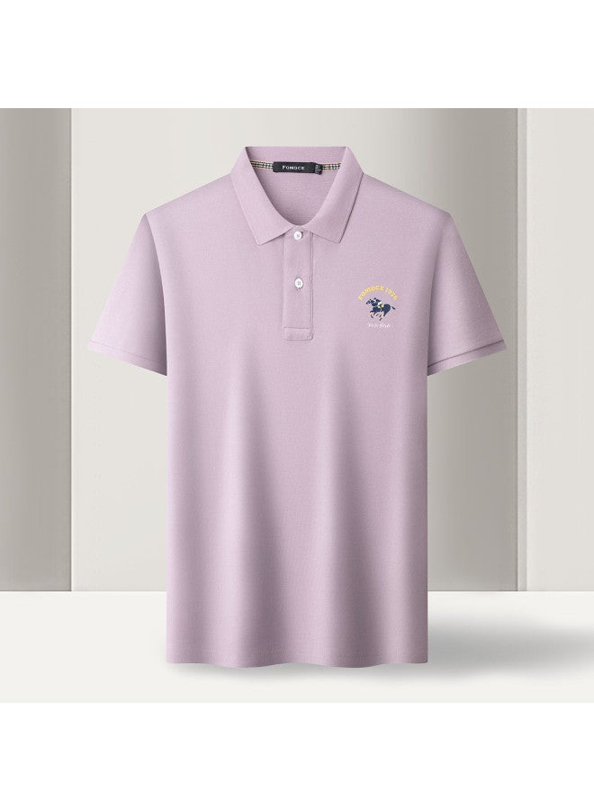 Fomoce men's Summer Comfortable Breathable Short-sleeve Polo Shirt - Soft & Skin-friendly Pure Cotton - Image 4