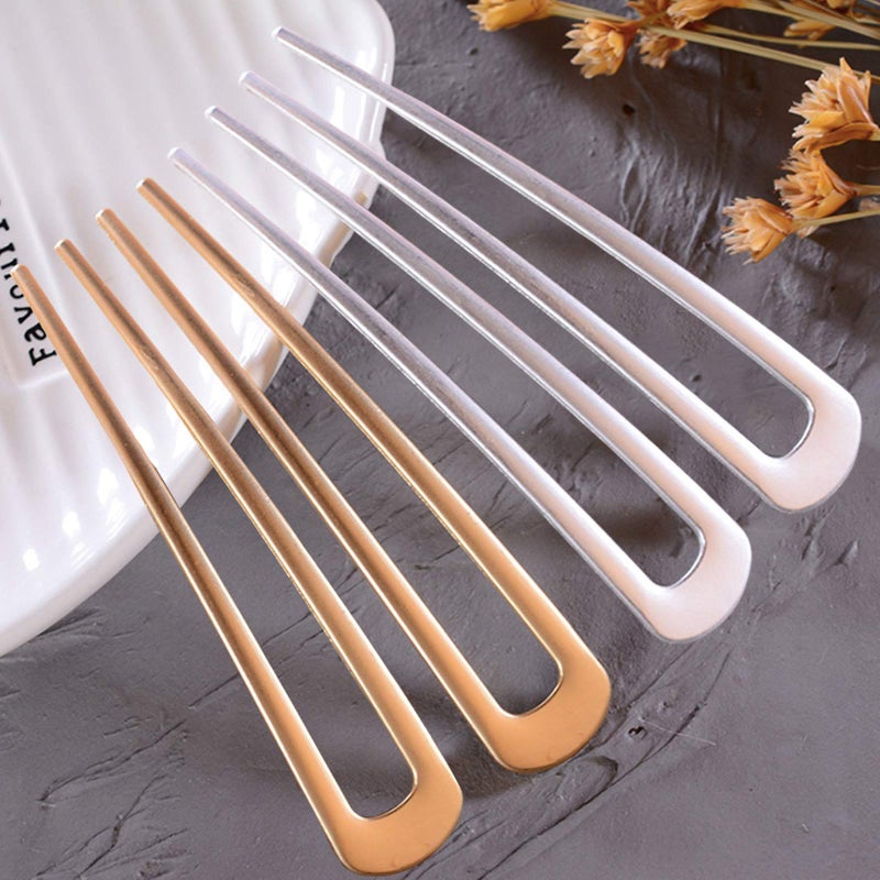 Benefree 4 Pack Benefree UShape Hairpins Bride Hair Accessories Hair Pins Clip Vintage Hair StickHairstyle Chignon for Women Girls Silver and Gold