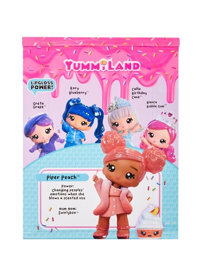 Yummiland Pia Peach Large Doll and Pet Lip Gloss Set - Image 2
