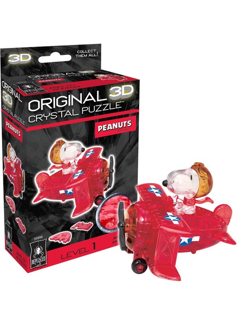BePuzzled Peanuts Snoopy Flying Ace Original 3D Crystal Puzzle Perfect for Puzzlers Ages 12 and Up Challenging to Complete and Beautiful to Display Collect Them All