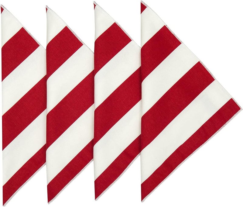 Decorative Things Red Table Linens Cloth Napkins 18 Dinner 100 Cotton Fourth of July Table Decor Summer Party Use with White or Red Tablecloth Pk 4 - Image 1