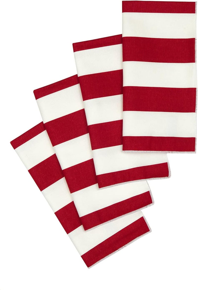 Decorative Things Red Table Linens Cloth Napkins 18 Dinner 100 Cotton Fourth of July Table Decor Summer Party Use with White or Red Tablecloth Pk 4 - Image 4