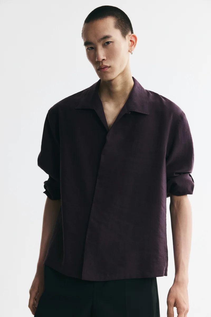 Relaxed Fit Long-sleeved resort shirt