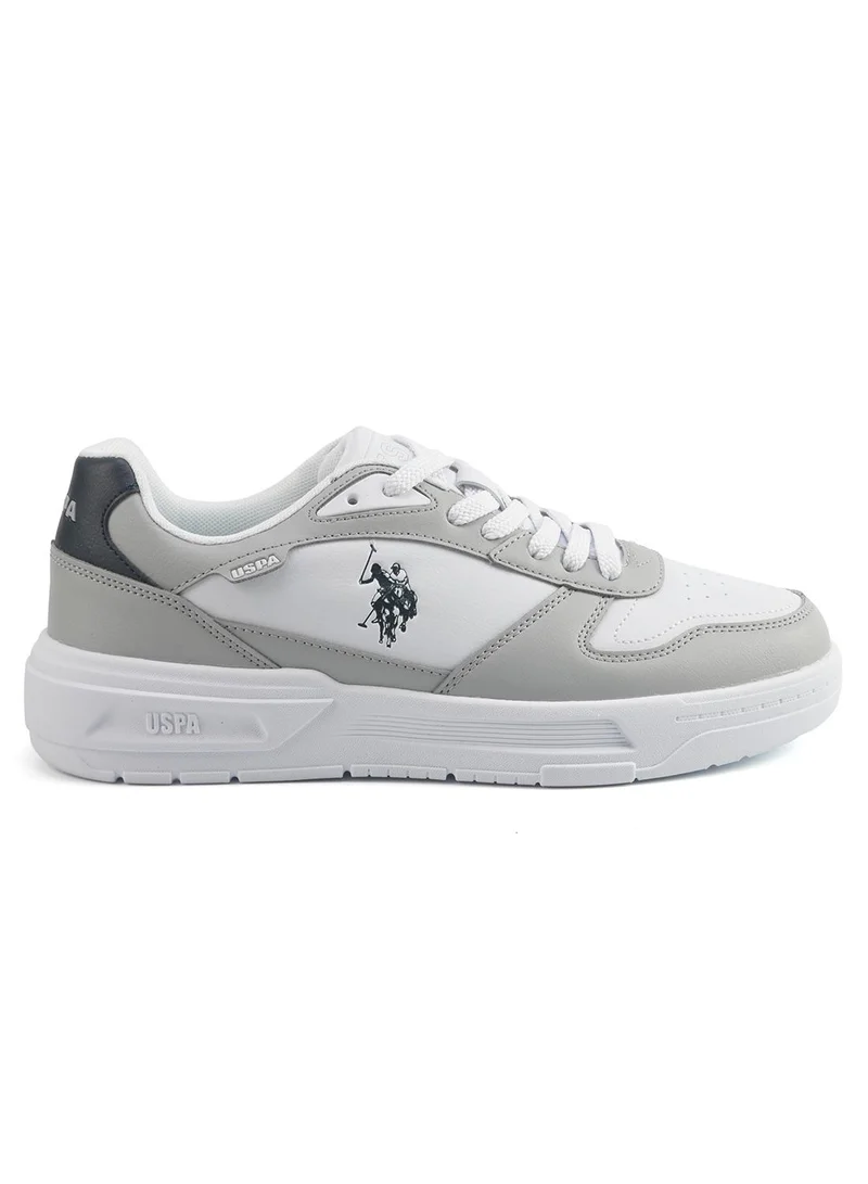 Men's White Classic Low-Top Sneakers, Stylish Lace-Up Design Perfect for Casual Adventures