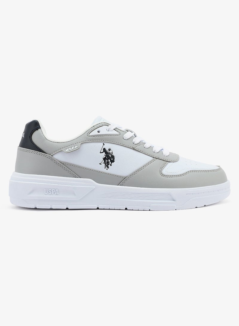 U.S. Polo Assn. Men's White Classic Low-Top Sneakers, Stylish Lace-Up Design Shoes Perfect for Casual Adventures - Image 1