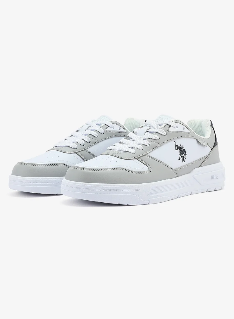U.S. Polo Assn. white Men's White Classic Low-Top Sneakers, Stylish Lace-Up Design Shoes Perfect for Casual Adventures for Men | Best Price UAE