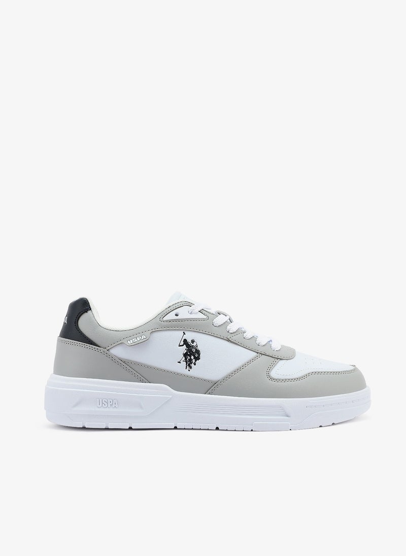 U.S. Polo Assn. Men's White Classic Low-Top Sneakers, Stylish Lace-Up Design Shoes Perfect for Casual Adventures - Image 1
