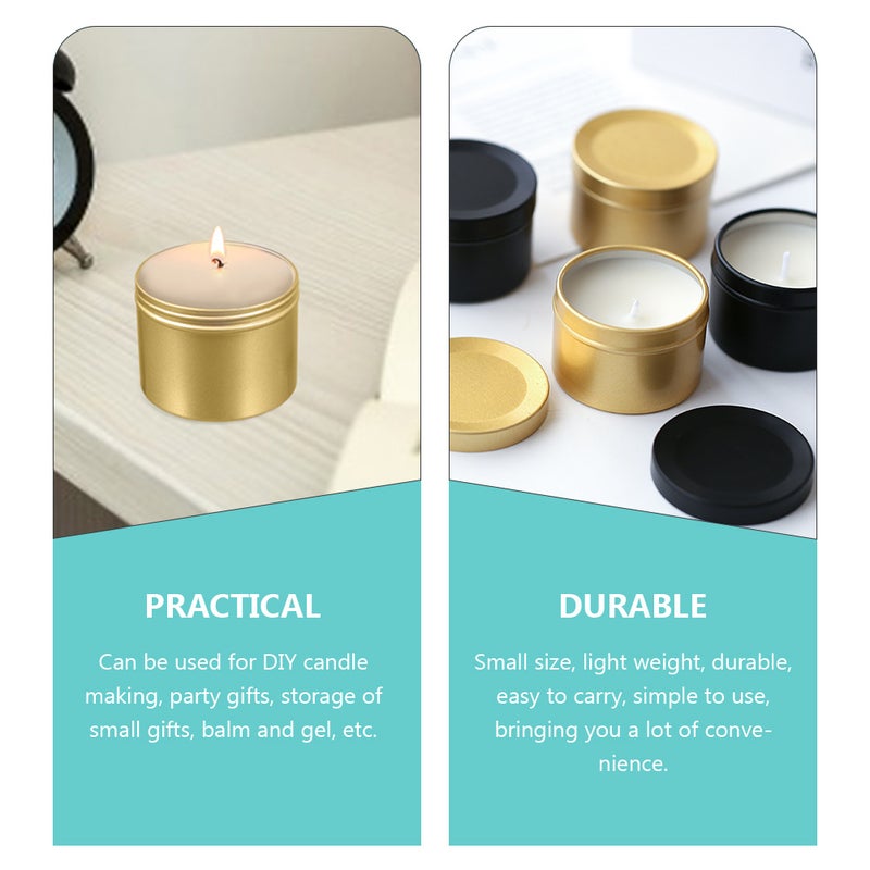 6pcs Empty Candle Cans DIY Facial Cream Jars Aluminum Candle Containers - Image 4