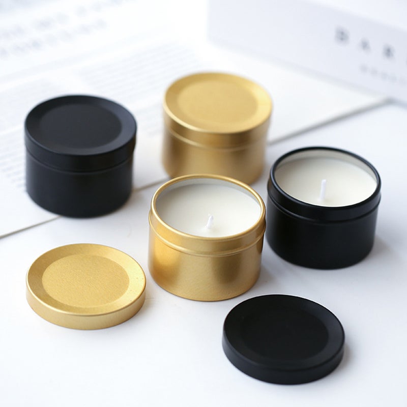 6pcs Empty Candle Cans DIY Facial Cream Jars Aluminum Candle Containers - Image 1