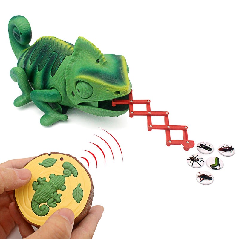 Tipmant RC Chameleon Remote Control Animal Toy Realistic Lizard Electric Electronic Pets Car Kids Birthday Gifts Green - Image 3