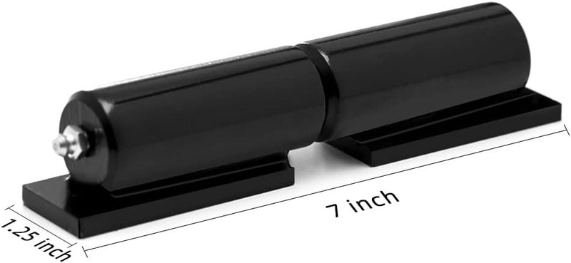 Pixplex Heavy Duty Gate Hinges 7 Inches - 2 Pack Black Iron Door Hinge Barrel Style 900 Lbs Capacity for Swing Door Trailer Ramp Gate - Weld On Install - Image 2