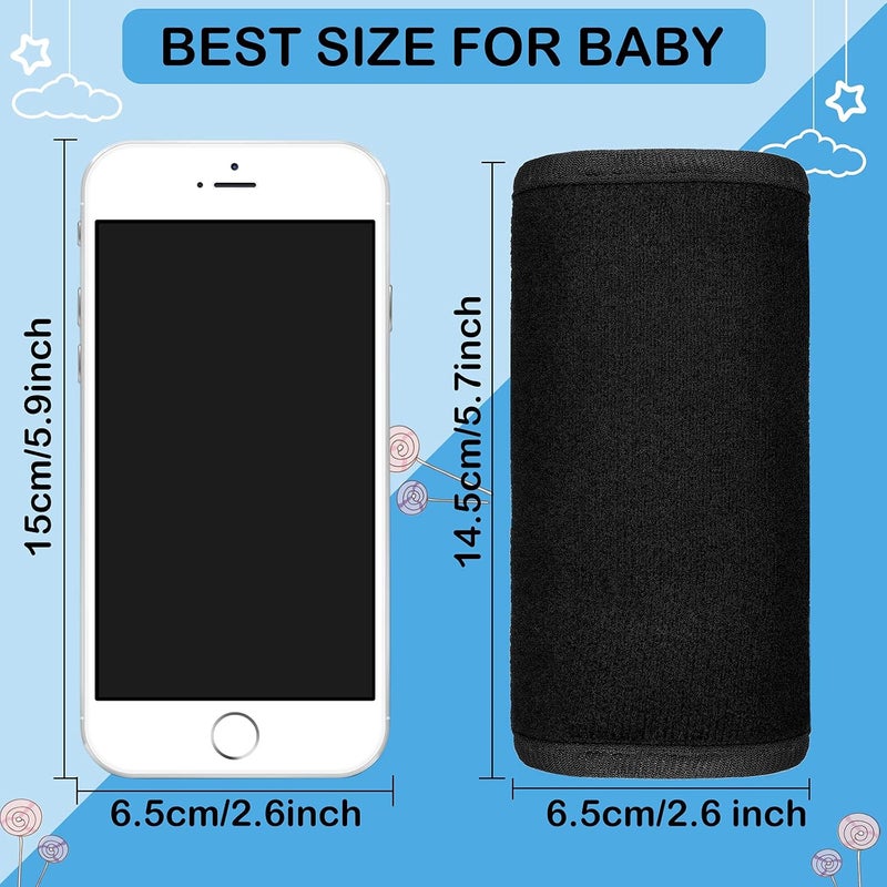 Riakrum 4 Pieces Baby Car Seat Belt Covers Soft Car Seat Straps Shoulder Pads for Kid Infant Stroller Strap Covers Seat Safety Belt Cushion Pads for Boy and Girl, Black - Image 2