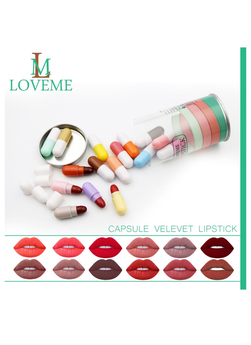 LOVEME BEAUTY - Twelve Color Set Of Dry Lipstick - Image 1