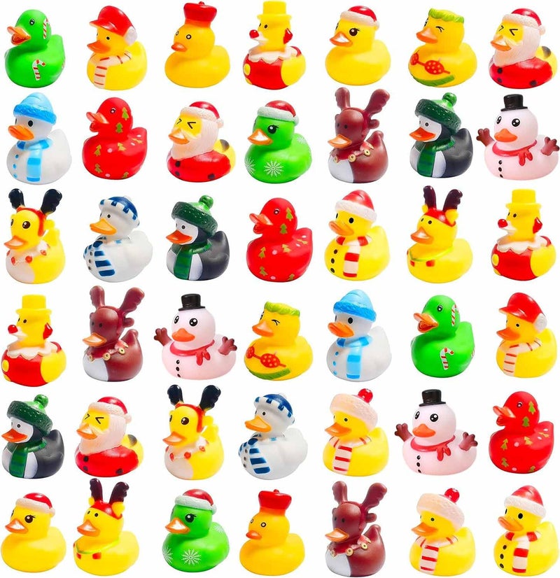 Cherislpy 36 Pcs Christmas Rubber DucksBaby Showers Accessories Duckies Bath Toys for Kids Christmas Party FavorsGift ExchangeChristmas Stocking StuffersChristmas - Image 3