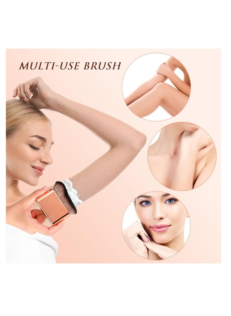 Prasacco Tanning Brush, Body Makeup Brush Self Tanner Brush for Body Kabuki Foundation Brush ody Makeup Blend & Blur Tan Brush Applicator for Body & Leg Makeup Tanning Brush for Tanners Mousse  - Image 3