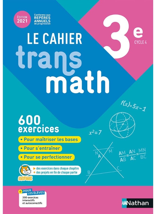 Cahier Transmath 3è - Cahier de l'élève 2021 