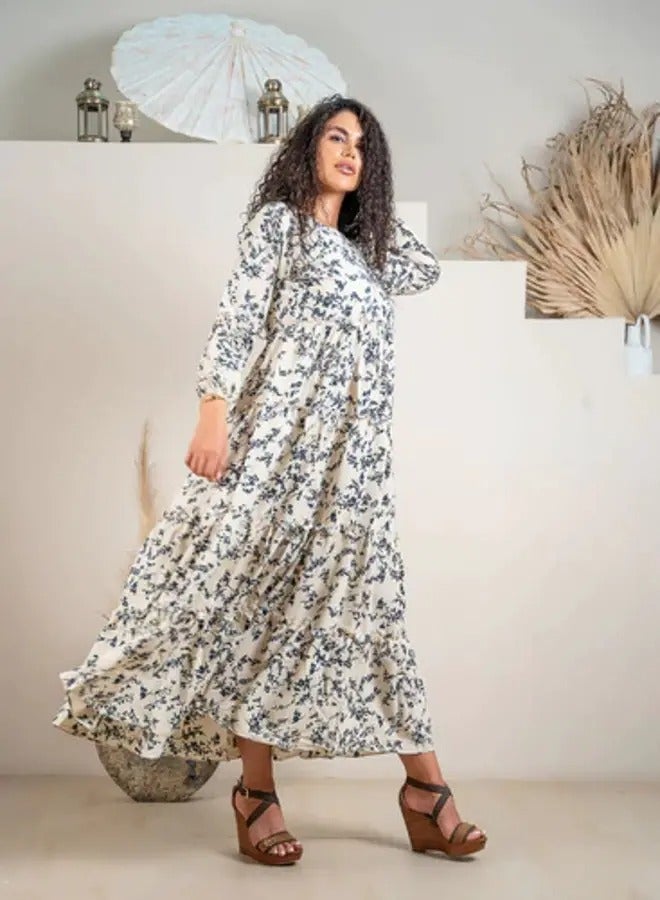 ايديال فستان ماكسي متدرج بأزهار هامسة: سيمفونية زهرية - Image 1