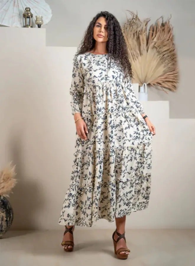 ايديال فستان ماكسي متدرج بأزهار هامسة: سيمفونية زهرية - Image 2