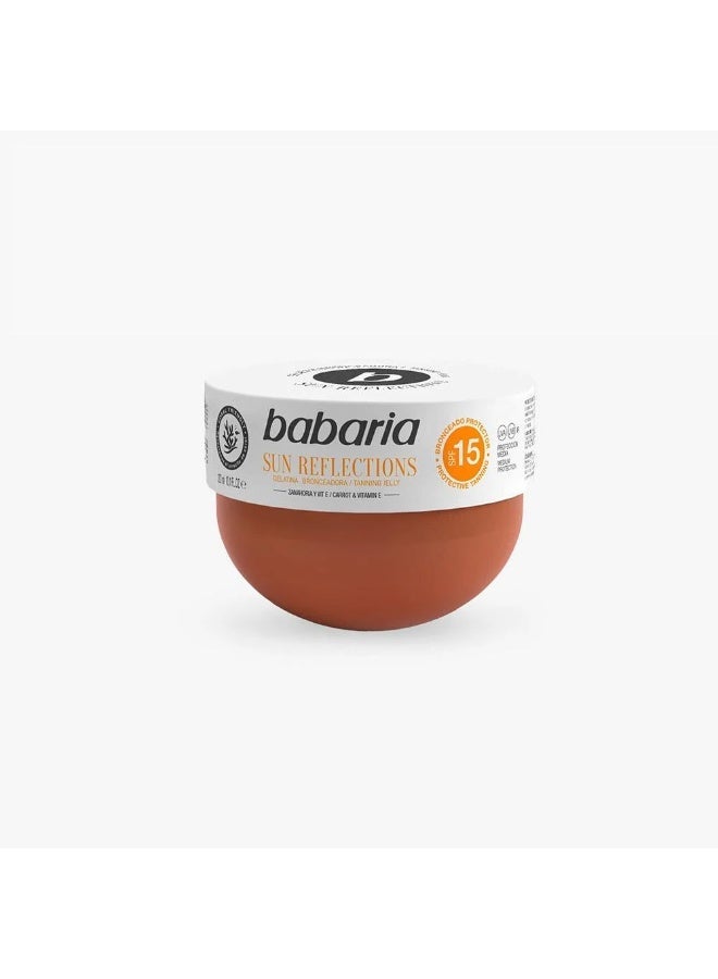 Babaria Tanning Jelly SPF15 Carrot Oil Vitamin E Bronzing Gel Sun Protection Moisturizing - Image 3