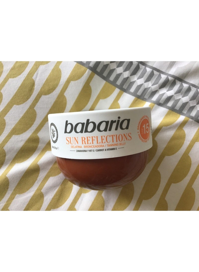 Babaria Tanning Jelly SPF15 Carrot Oil Vitamin E Bronzing Gel Sun Protection Moisturizing - Image 4