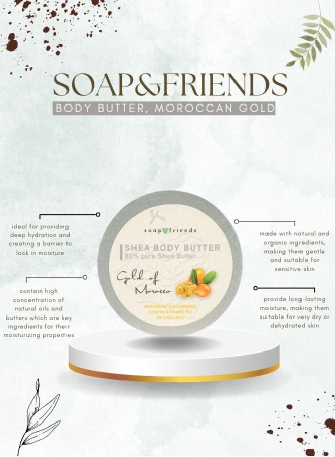 Soap&Friends صابون وأصدقاء مرطب مغربي ذهبي 80% زبدة شيا مع زيت الأفوكادو - 200 مل - Image 3