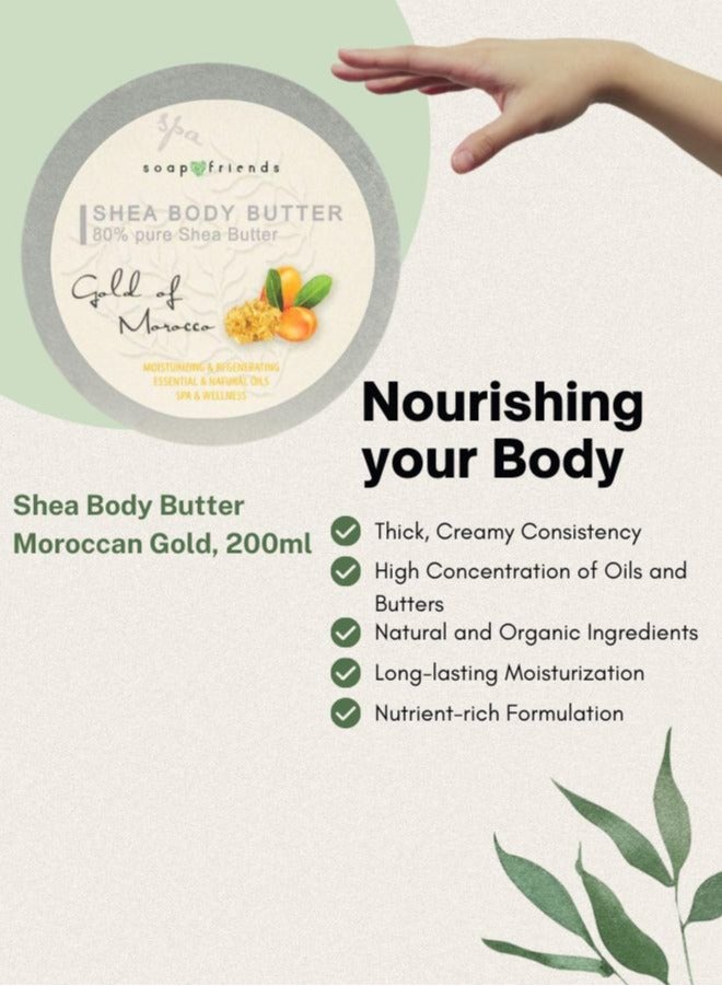 Soap&Friends صابون وأصدقاء مرطب مغربي ذهبي 80% زبدة شيا مع زيت الأفوكادو - 200 مل - Image 4