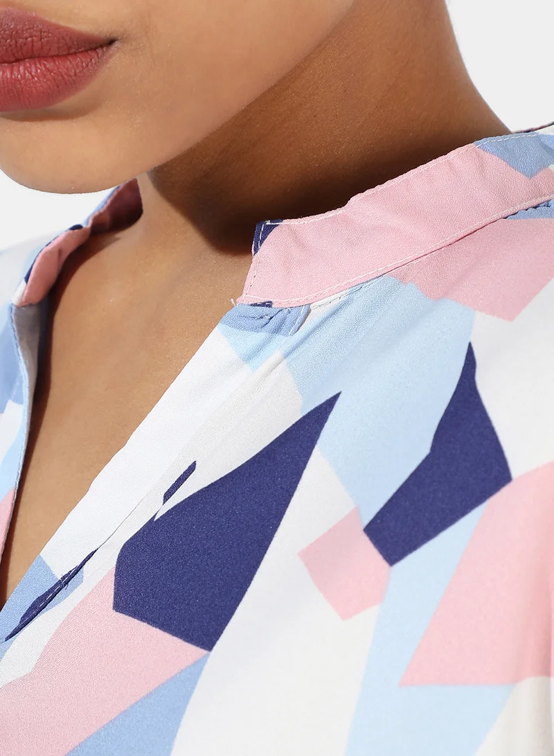 PINACOLADA  Women's Multicolour Geometric Block Shirt  | Best Price UAE