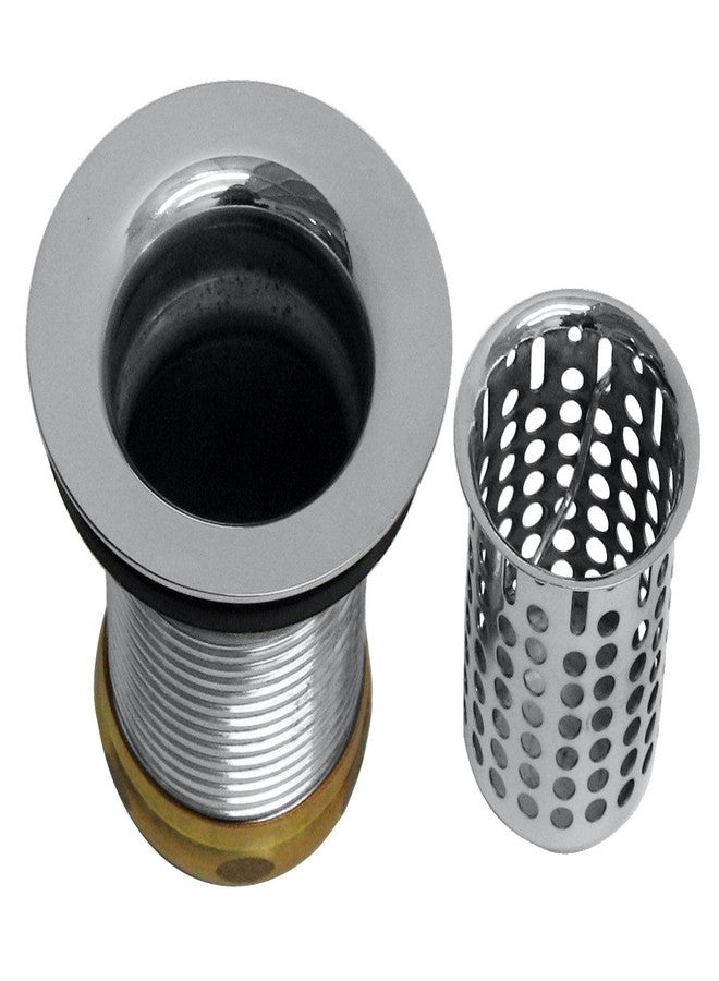 ويست براس مجموعة تصريف حوض الغسيل والبار الصغير Westbrass R218-26 مع سلة مصفاة قابلة للإزالة، كروم مصقول - Image 1