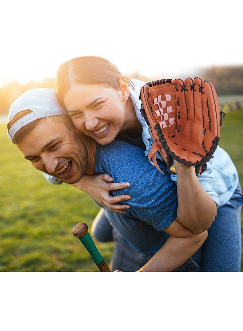 KASTWAVE Baseball Glove, Sports Batting Gloves with Baseball PU Leather Left Hand Catcher's Mitt 10.5"/12.5" for Kids Youth Adults  - Image 2