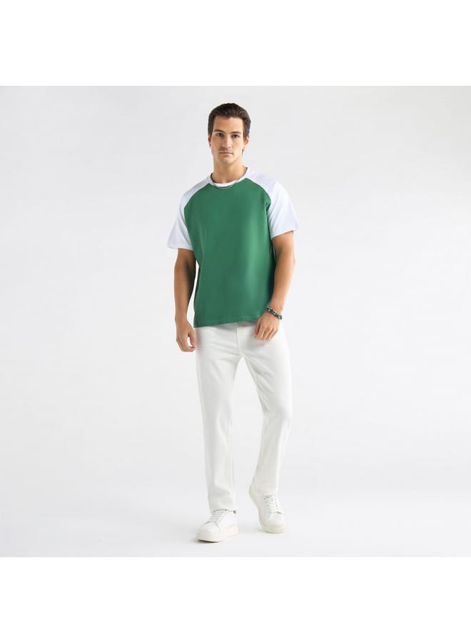 Splash FAV Colourblock T-shirt with Crew Neck and Raglan Sleeves  - Image 2