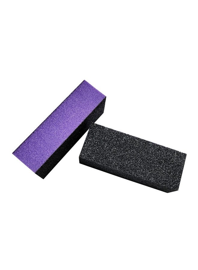HeeYaa 10 Pcs Nail Buffer Sanding Block Polisher Buffing File 100/180 Grit 3 Sides Nail Files Art Pedicure Manicure File(Black Purple) - Image 4
