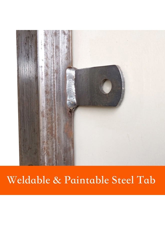 Jikacok Weld on Steel tabs. Weld on Light tabs Made from Premium 9 Gauge A36 Hot Rolled Mild Steel. 1"x1 1/2" Weld tab with a 3/8" Hole. Weld Accessories Steel Welding Tabs. - Image 5