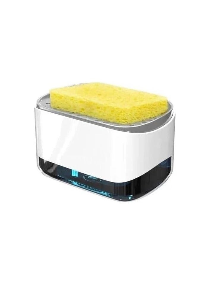 2 In 1Soap Pump And Sponge Caddy Dispenser for Kitchen Sink Dish Soap Dispenser Kitchen - Image 1