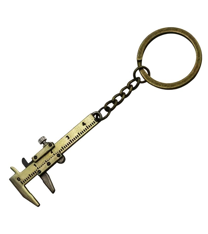2pcs Sporty Zinc Alloy Keychains With Measuring Tape Pendants Portable Mini Tool For Men Durable Metal Key Ring Everyday Carry Accessories Holiday Birthday Gifts - Image 5