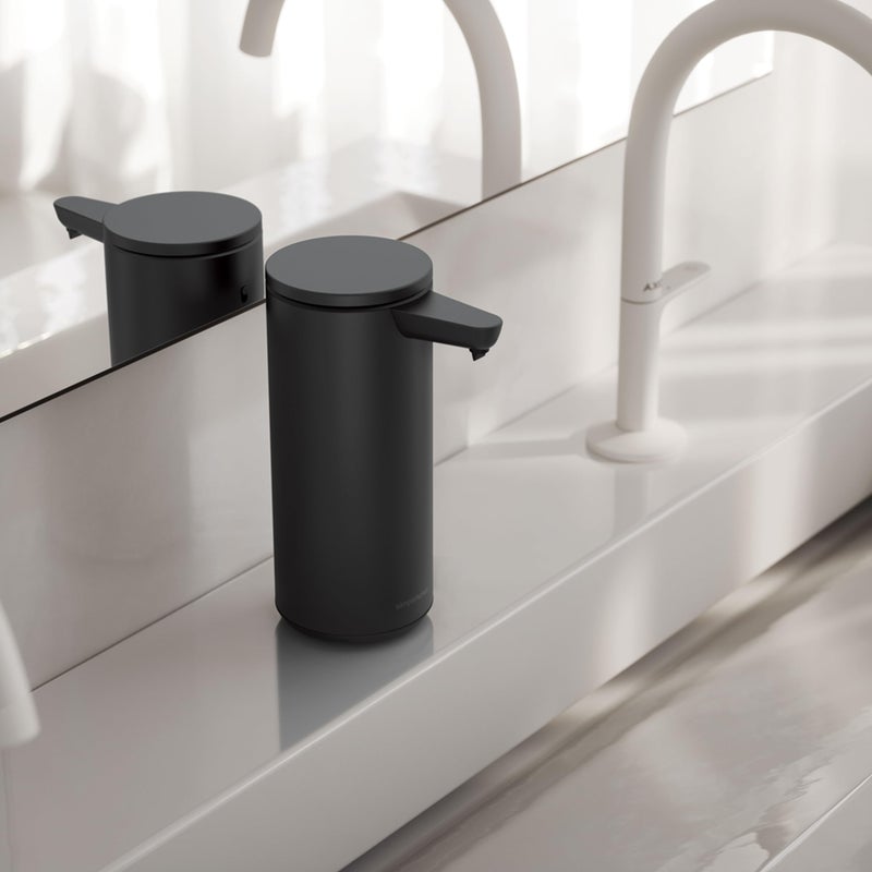 simplehuman 9 oz. Touch-Free Automatic Rechargeable Sensor Pump, Matte Black Stainless Steel, New - Image 2