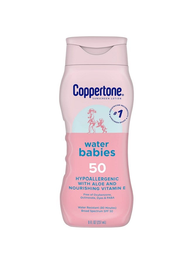 Coppertone لوسيون واقي شمس للأطفال Waterbabies SPF 50، واقي شمس مقاوم للماء للأطفال، 8 أونصة سائلة - Image 1