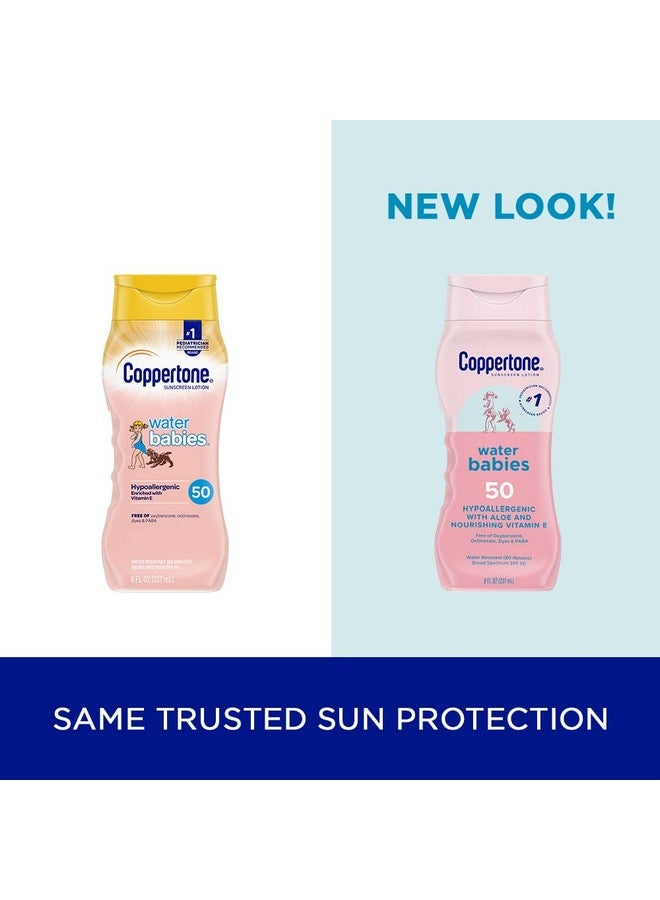 Coppertone لوسيون واقي شمس للأطفال Waterbabies SPF 50، واقي شمس مقاوم للماء للأطفال، 8 أونصة سائلة - Image 2