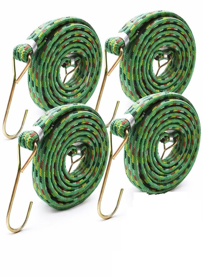 Dinojames Superior High Strength Stretchable Elastic Rope/Bungee Cord for Hanging Clothes, Tying Behind Bikes, 6ft (Assorted) -Pack of 4 - Image 1