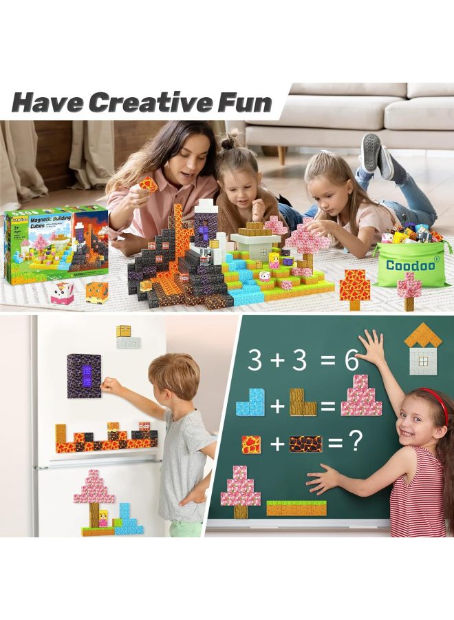 World Magnetic Cube Children's Toy Building Blocks Cherry Blossom Building Magnetic Splicing Building Blocks 2.0cm Amazon-Color:[gate Of Truth] 32 Particles + 1 Random Minifigure  - Image 4