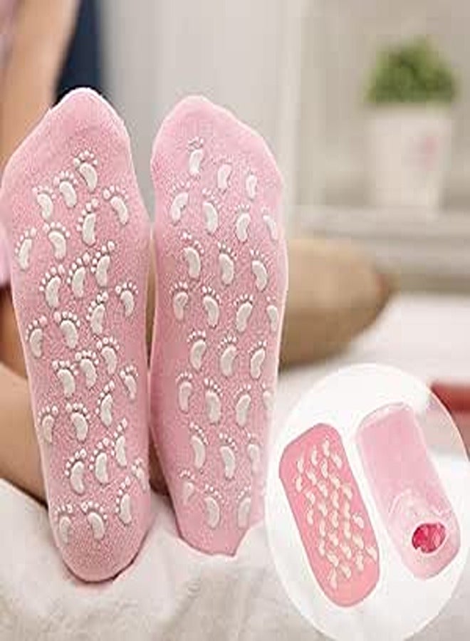 Generic JINI COLLECTION Silicone Gel Moisturizing Ultra-Soft Spa Socks For Repair Dry ed Feet And Ankles, Skincare, Footful Beauty, Spa Moisturizing Gel Socks,Spa Socks for ed heels (Spa Gel Socks) 