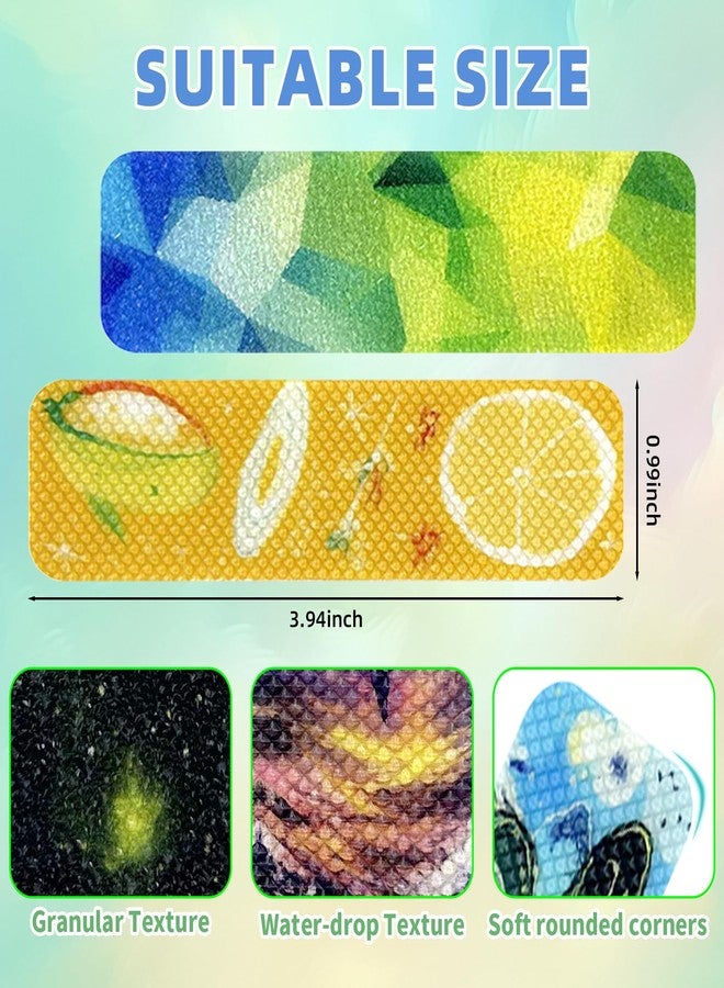 TOEMUR 90PCS Sensory Stickers - 2 Textured Surface, Storage Box Included - Sensory & Calming Strips for Office, Classroom Desk, Teachers, Adult Stickers for Anxiety Relief, Stress ( Colourful ) - Image 2