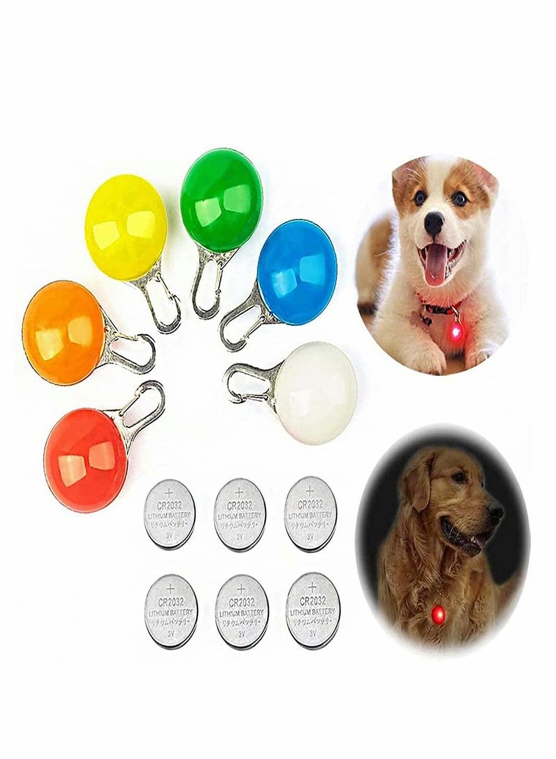 6 Pcs Waterproof LED Dog Collar Lights with Clips and Carabiner, 3 Flashing Modes for Night Walking and Camping - Image 1