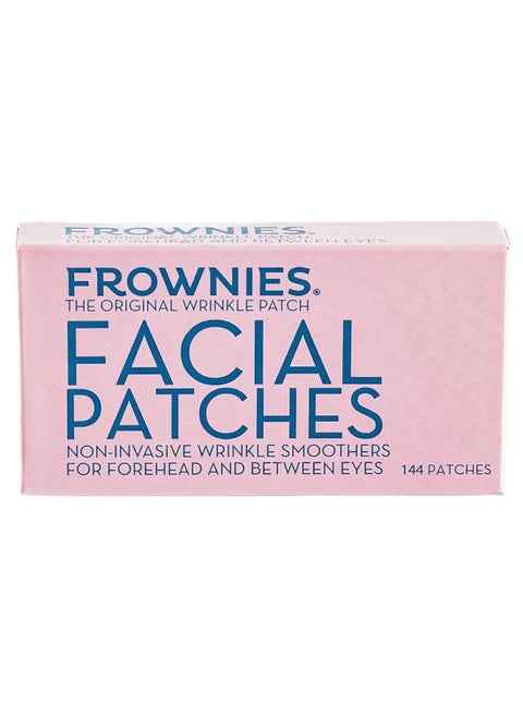 لصقات FROWNIES للتجاعيد على الجبهة وبين العينين - لصقات للوجه مضادة للحساسية لتنعيم وتلطيف تجاعيد الجبهة والخطوط الإحدى عشر - للاستخدام طوال الليل، 144 لصقة